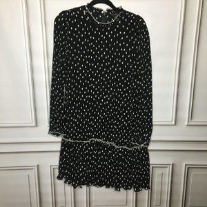 J Crew Polka Dot Dress Black & White NWOT Size 8